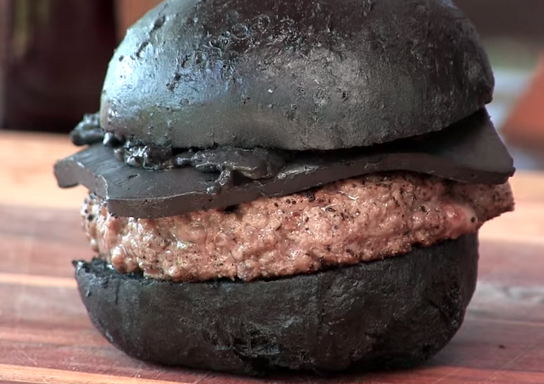 squid ink burger