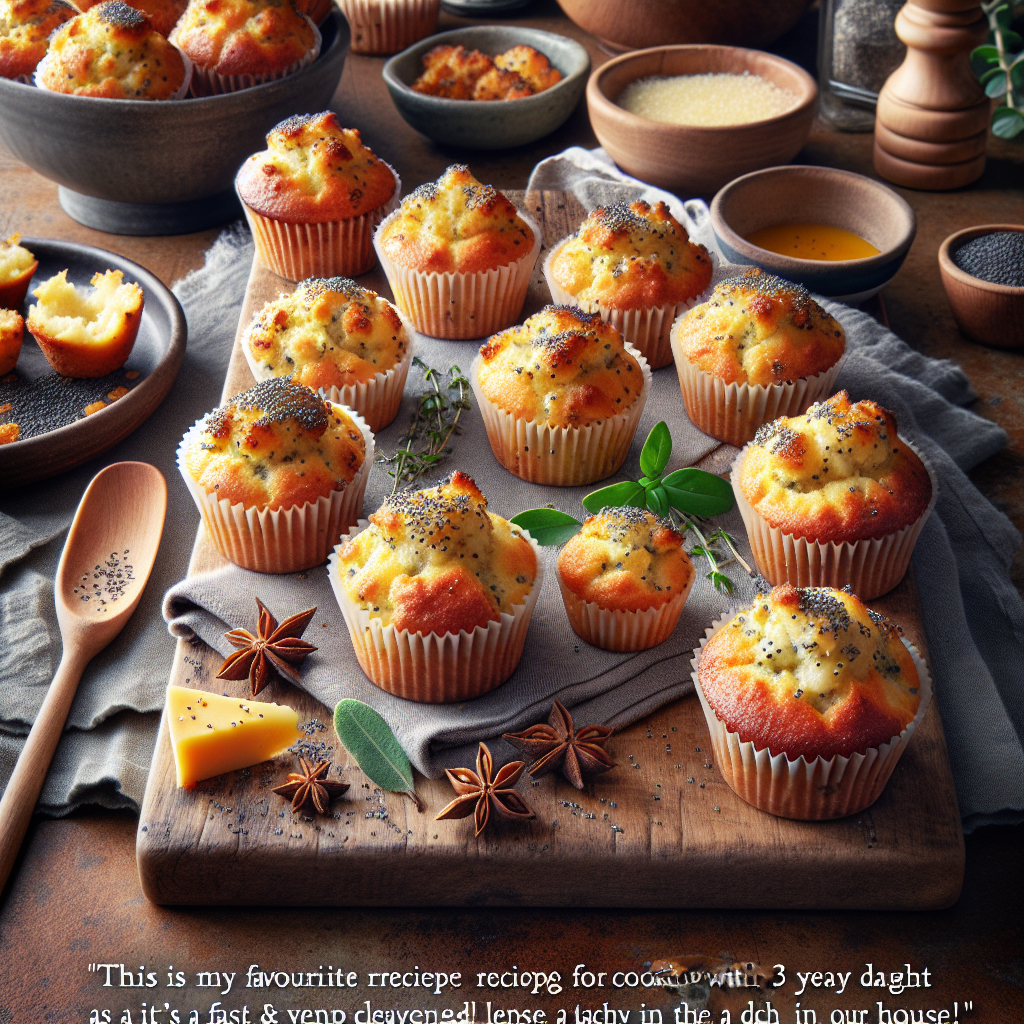Mini Cheese & Poppy Seed Muffins