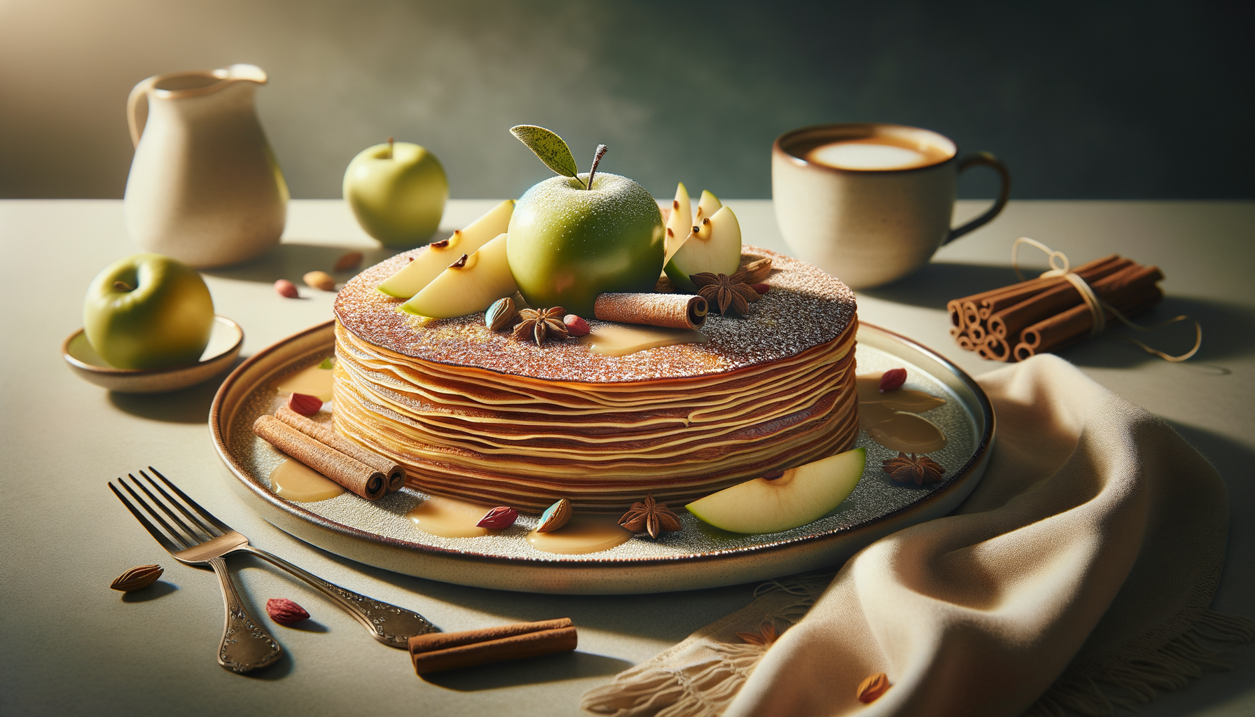 Holly Bell's Bramley Apple and Cinnamon Crepe Cake