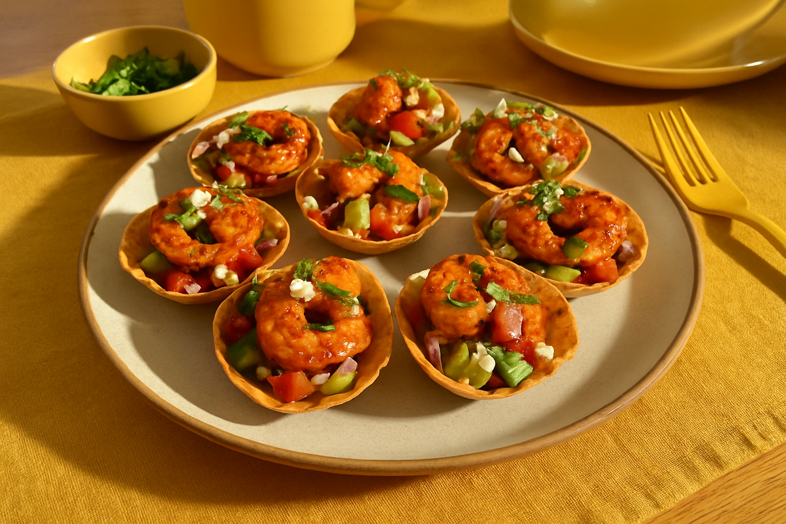 Chipotle Shrimp Nacho Bites