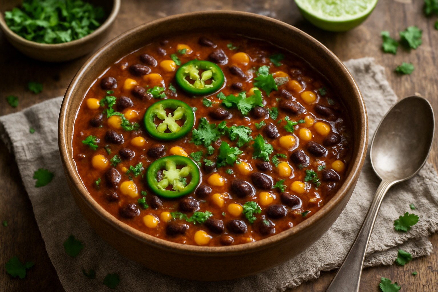 Chipolte Black Bean and Sweetcorn Stew