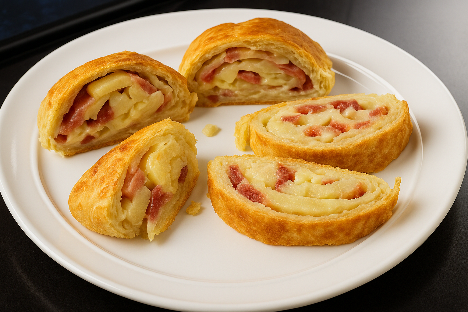 Bacon and Onion Roly Poly Easy Peasy Style
