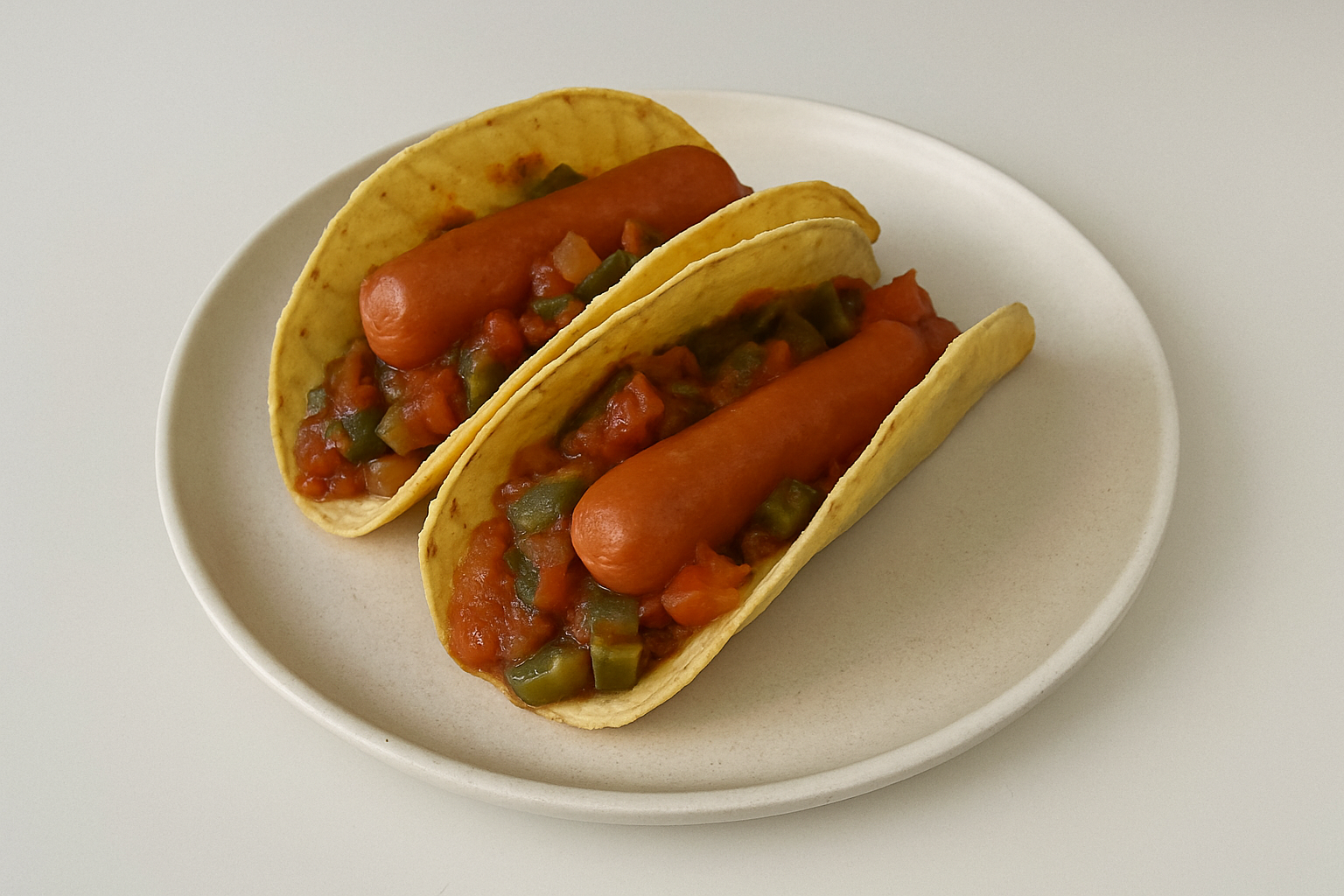 Taccos with Frankfurter Sausages