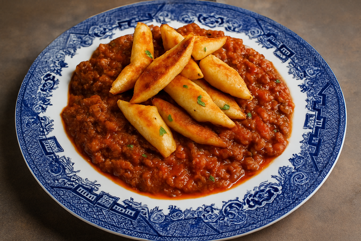 Fried Lemon Thyme Gnocchi with Ragu