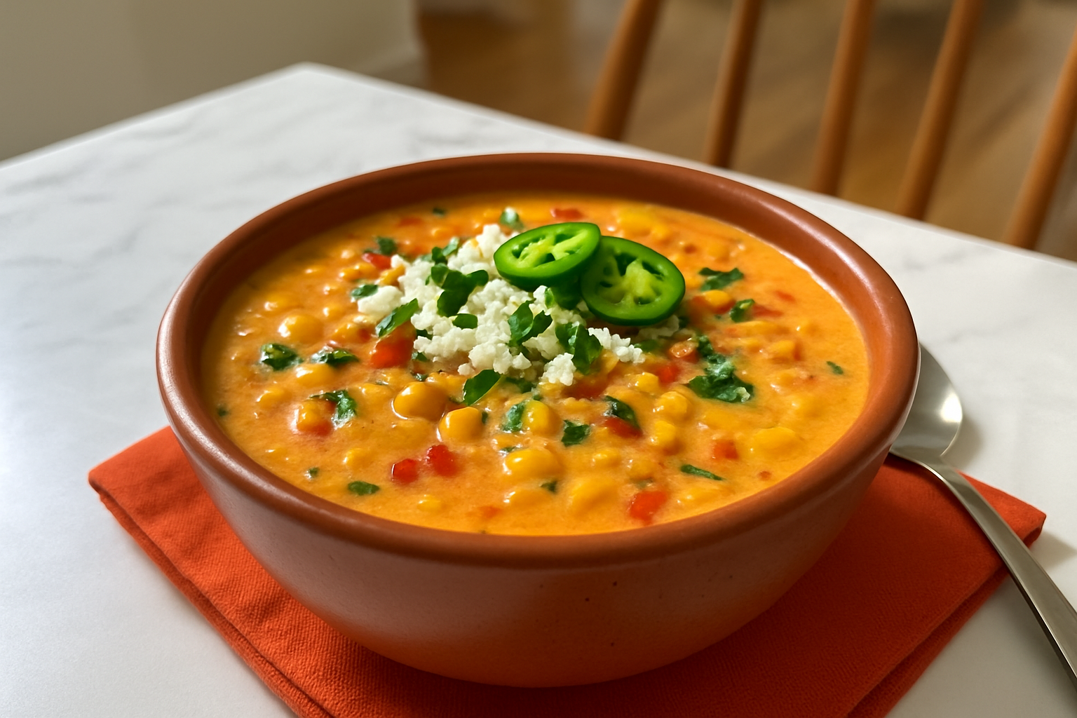 Spicy Street Corn Chowder